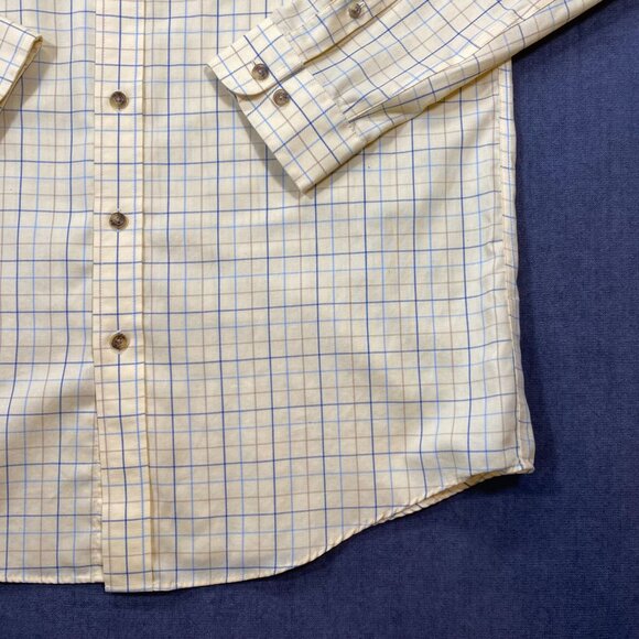 L.L.Bean Mens Yellow Button-Down Shirt L T Wrinkle-Resistant Slightly Fitted - Picture 6 of 12